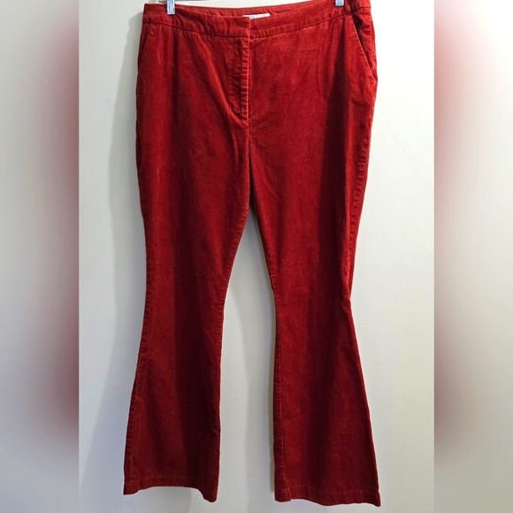Boden Sienna Brown Cordouroy Flare Pants size 16L - Picture 3 of 16